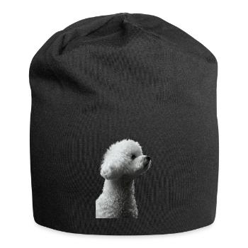 Bichon Frisé - Bonnet en jersey - noir - Devant