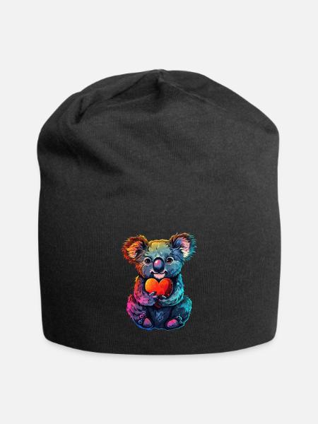 Koala - Jersey-Beanie - Schwarz
