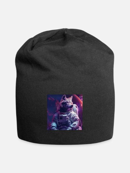 Loup - Bonnet en jersey - noir