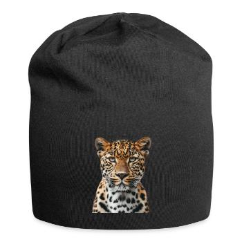 Leopard - Jersey Beanie - black - Front