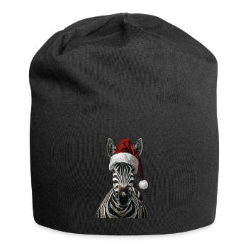 Zebra - Jersey-Beanie - Schwarz - Vorne