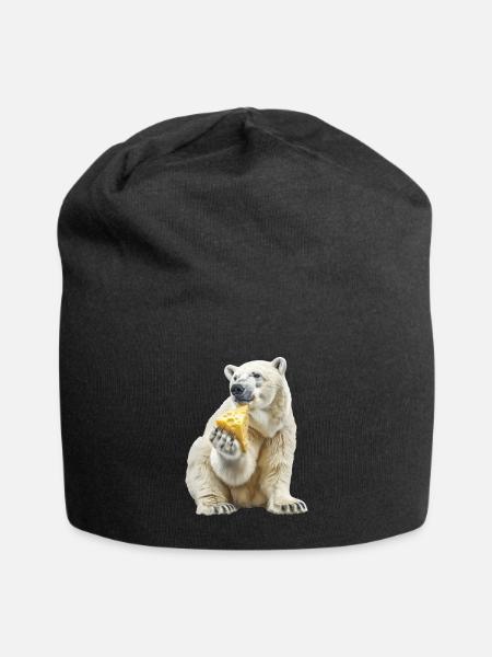 Eisbär - Jersey-Beanie - Schwarz