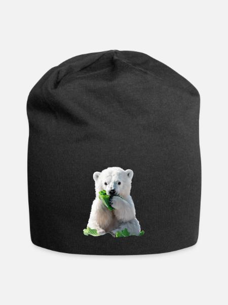 Eisbär - Jersey-Beanie - Schwarz