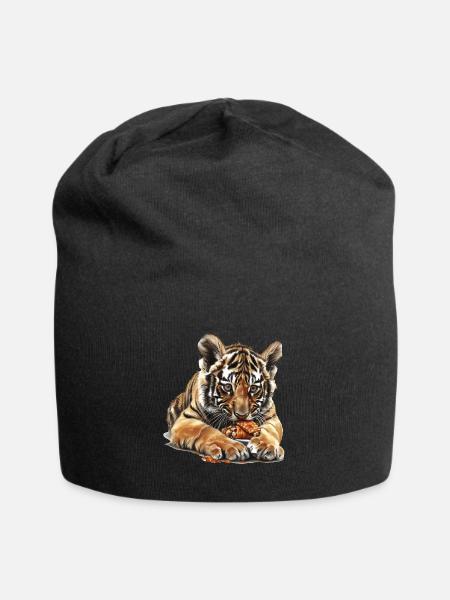 Tigre - Bonnet en jersey - noir