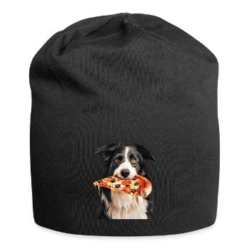Border Collie - Bonnet en jersey - noir - Devant