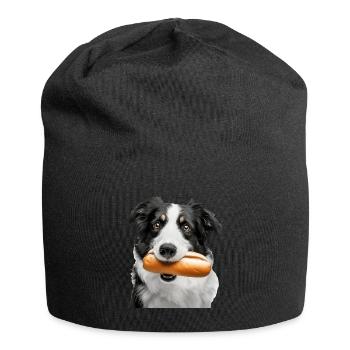 Border Collie - Jersey Beanie - black - Front
