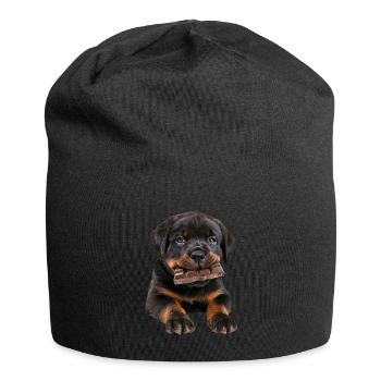 Rottweiler - Jersey-Beanie - Schwarz - Vorne