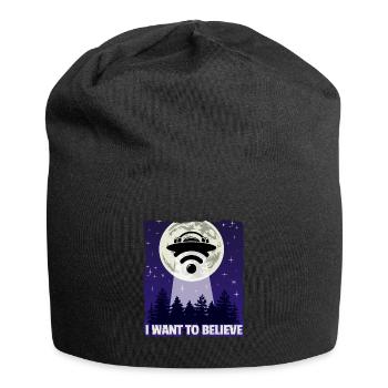 Ich möchte RSS glauben - Jersey-Beanie - Schwarz - Vorne