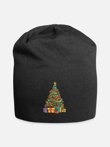 Tannenbaum Xmas Weihnachten - Jersey-Beanie - Schwarz