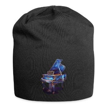 Klavier - Jersey-Beanie - Schwarz - Vorne