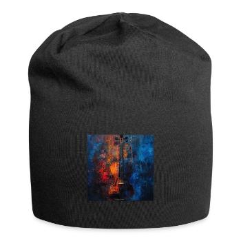 Violine - Jersey-Beanie - Schwarz - Vorne