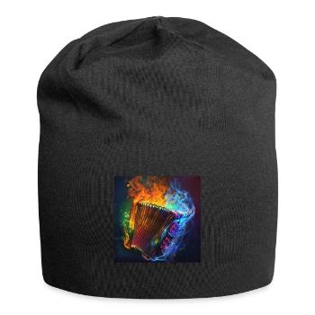 Akkordeon - Jersey-Beanie - Schwarz - Vorne