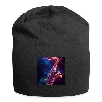 Saxophon - Jersey-Beanie - Schwarz - Vorne