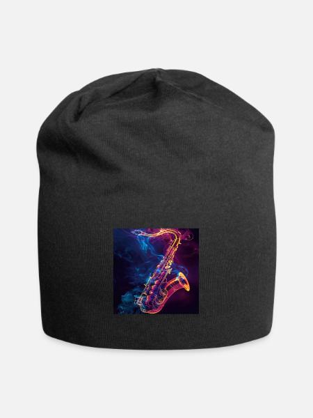 Saxophone - Bonnet en jersey - noir