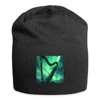 Harfe - Jersey-Beanie - Schwarz - Vorne