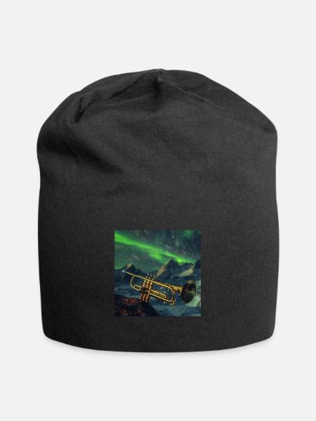 Trompete - Jersey-Beanie - Schwarz