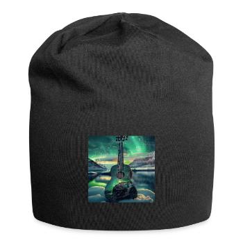 Ukulele - Jersey-Beanie - Schwarz - Vorne