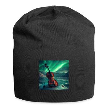 Violine - Jersey-Beanie - Schwarz - Vorne