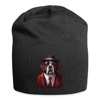 Bernhardiner - Jersey-Beanie - Schwarz - Vorne
