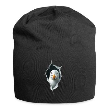 Möwe - Jersey-Beanie - Schwarz - Vorne