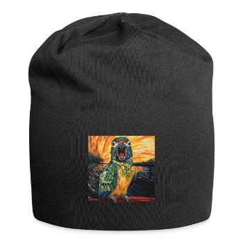Sittiche - Jersey-Beanie - Schwarz - Vorne