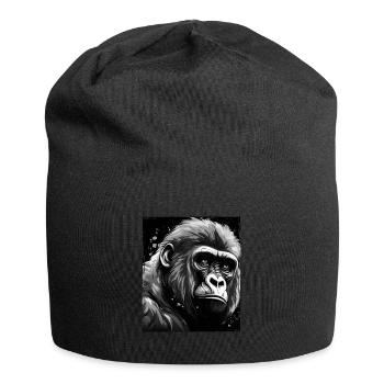 Gorilla Portrait - Jersey Beanie - black - Front
