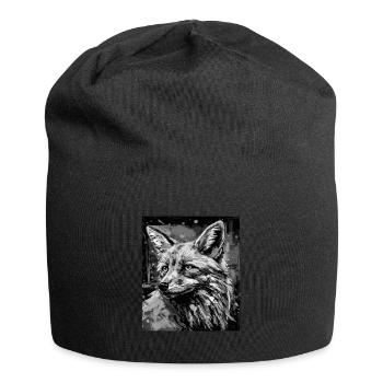 Fox Portrait - Jersey Beanie - black - Front
