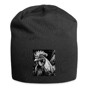 Rooster Portrait - Jersey Beanie - black - Front