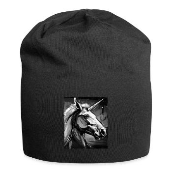 Unicorn Portrait - Jersey Beanie - black - Front