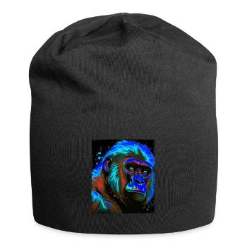 Gorilla Portrait - Jersey Beanie - black - Front