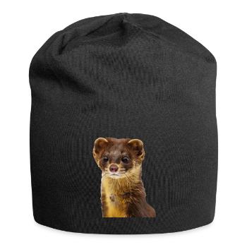 Wiesel - Jersey-Beanie - Schwarz - Vorne