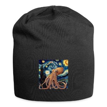 Tintenfisch - Jersey-Beanie - Schwarz - Vorne