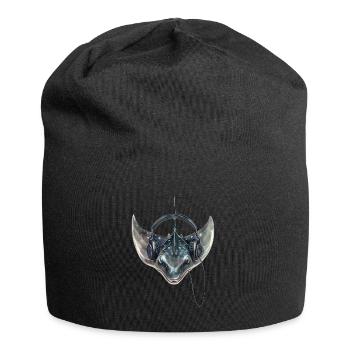 Stachelrochen - Jersey-Beanie - Schwarz - Vorne