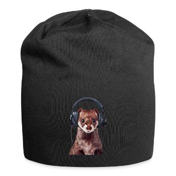 Wiesel - Jersey-Beanie - Schwarz - Vorne