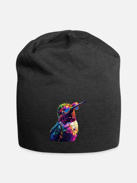 Kolibri - Jersey-Beanie - Schwarz