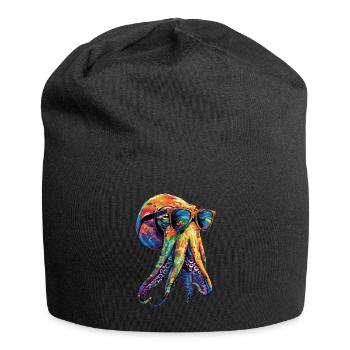 Tintenfisch - Jersey-Beanie - Schwarz - Vorne