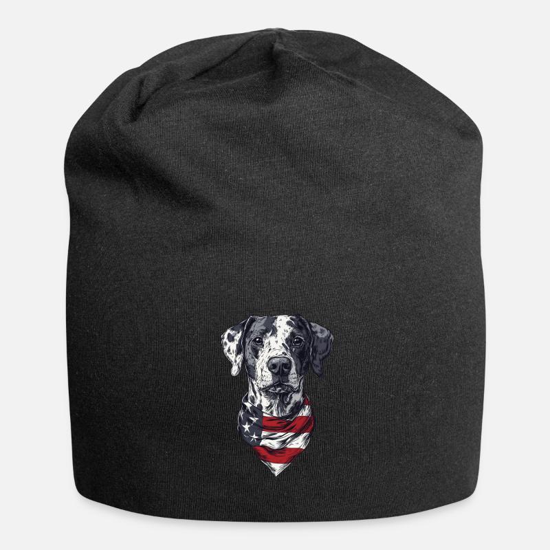 Dalmatiner - Jersey-Beanie - Schwarz