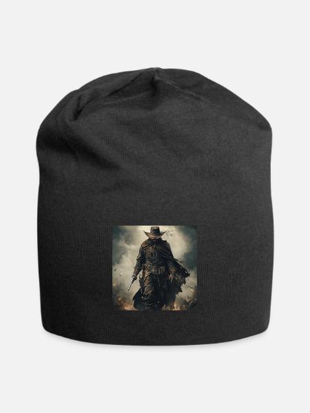 Cowboy - Jersey-Beanie - Schwarz
