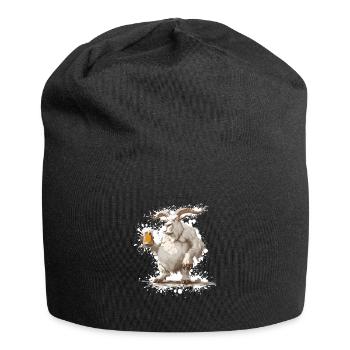 Bergziege Bier Lustig - Jersey-Beanie - Schwarz - Vorne