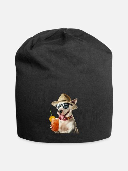 Bull Pitbull Terrier - Jersey-Beanie - Schwarz