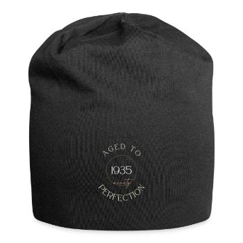 90th Birthday, aged to perfection 1935, gift - Jersey Beanie - black - Front