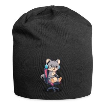 Wiesel - Jersey-Beanie - Schwarz - Vorne