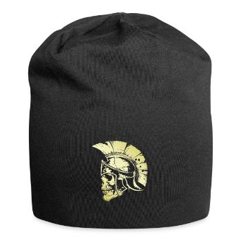 Crâne Spartiate Gladiateur - Bonnet en jersey - noir - Devant
