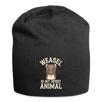 Wiesel - Jersey-Beanie - Schwarz - Vorne