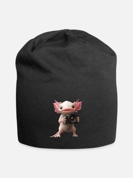 Axolotl - Jersey-Beanie - Schwarz