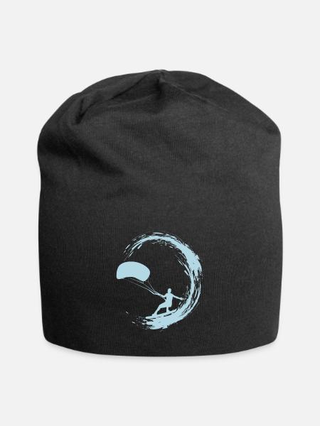 Kite Surfen - Jersey-Beanie - Schwarz