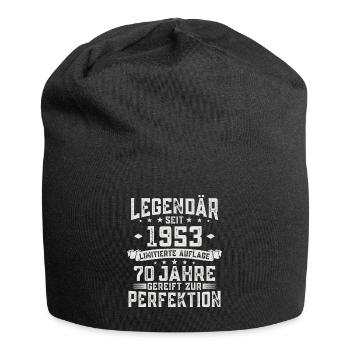 Legendär seit 1953 Jahrgang 70 Jahre Geburtstag - Jersey-Beanie - Schwarz - Vorne