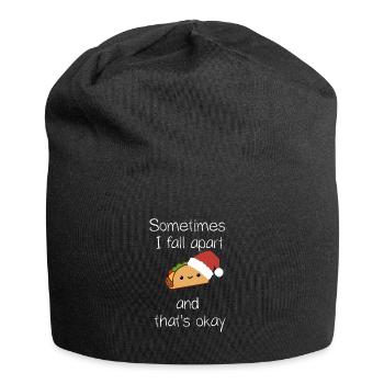 Parfois, je m’effondre Taco Taco de Noël - Bonnet en jersey - noir - Devant