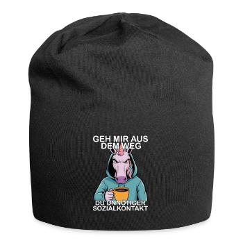 Écarte-toi de mon chemin, contact social inutile - Bonnet en jersey - noir - Devant