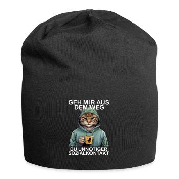 Écarte-toi de mon chemin, contact social inutile - Bonnet en jersey - noir - Devant
